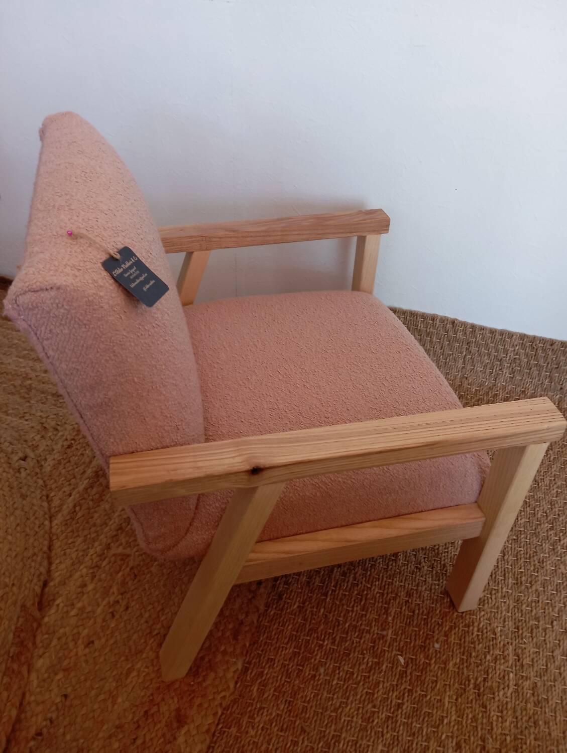 Scandinavian handcrafted children's armchair