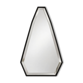 Pentagonal mirror with a black metal frame