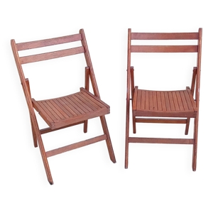 2 chaises pliantes vintage