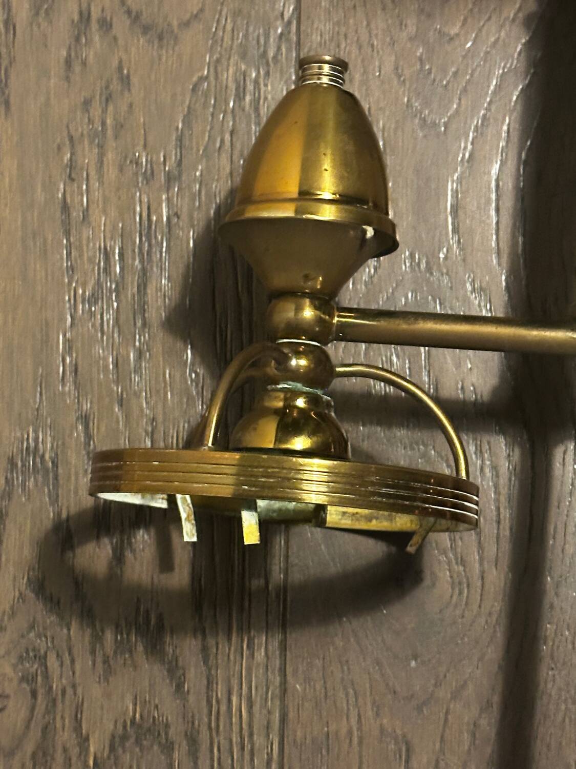 Double lamp fixture in brass, neo-classical style from the 1950s.