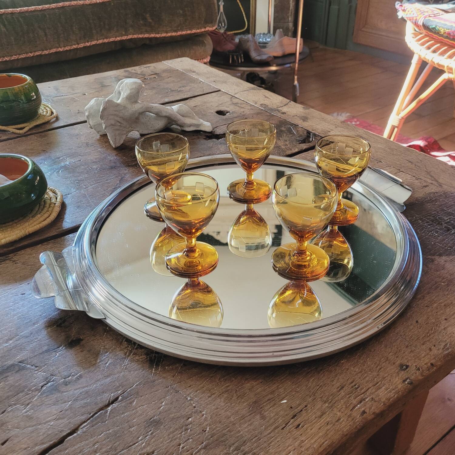 5 liqueur glasses, Porto, vintage 60s