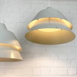 Pair of Zone Pendant Lights in gray, Jo Hammerborg for Fog & Mørup, 1960s