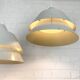 Pair of Zone Pendant Lights in gray, Jo Hammerborg for Fog & Mørup, 1960s