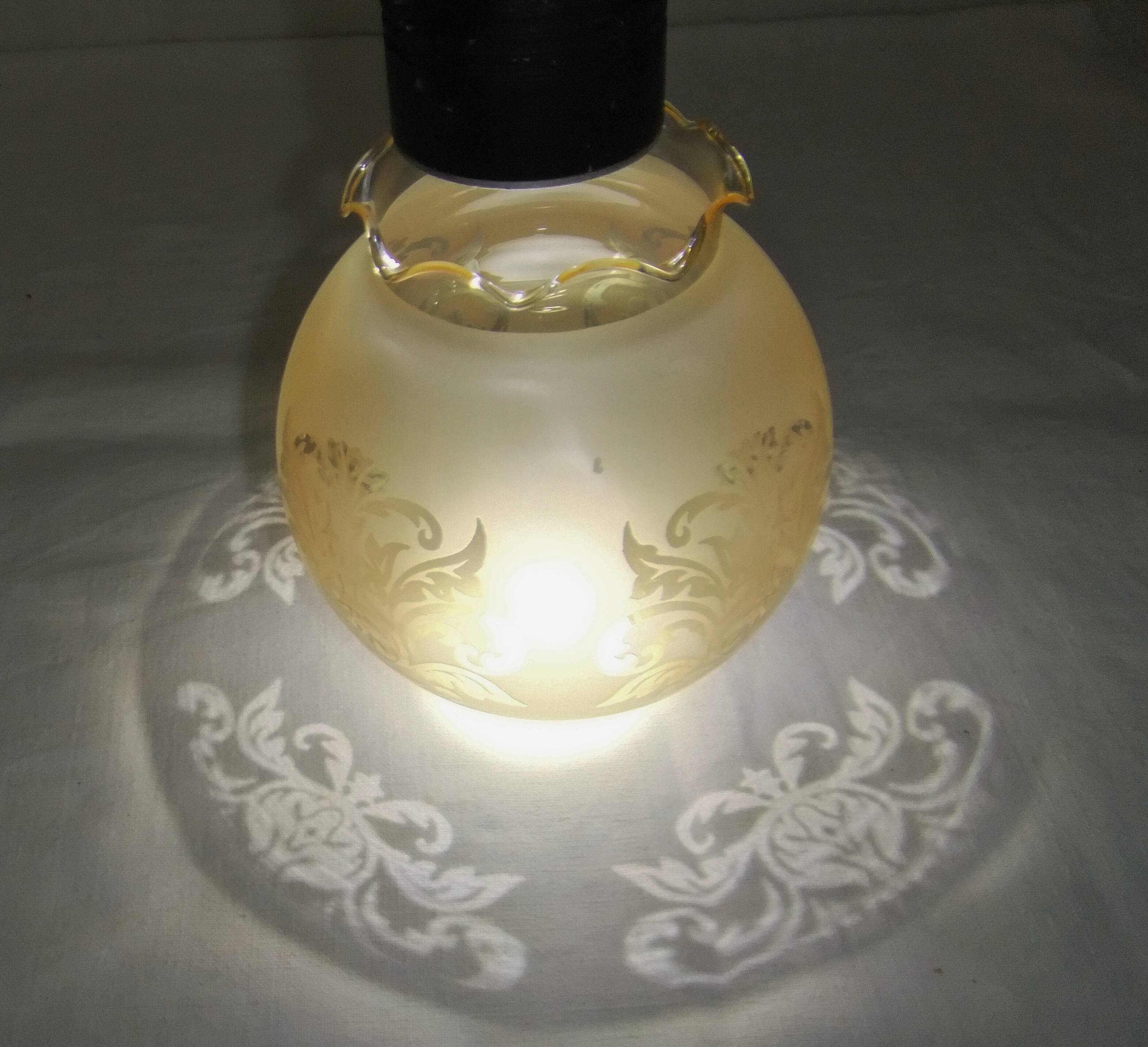 Tulip globe engraved glass for pendant lamp chandelier wall lamp