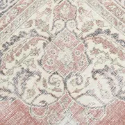 8x12 Large Vintage Pale Red & Blue Persian Rug, Oriental Rustic Carpet
