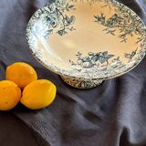 Gien iron clay compote bowl, “Floreal” model