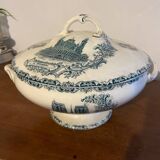 Iron earth soup tureen, Parisian monuments, Notre Dame, Trocadero