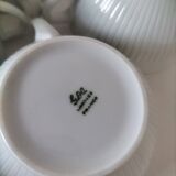 12 White Porcelain Cups