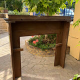 Wooden fireplace mantle