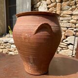 Ancient terracotta pottery jar