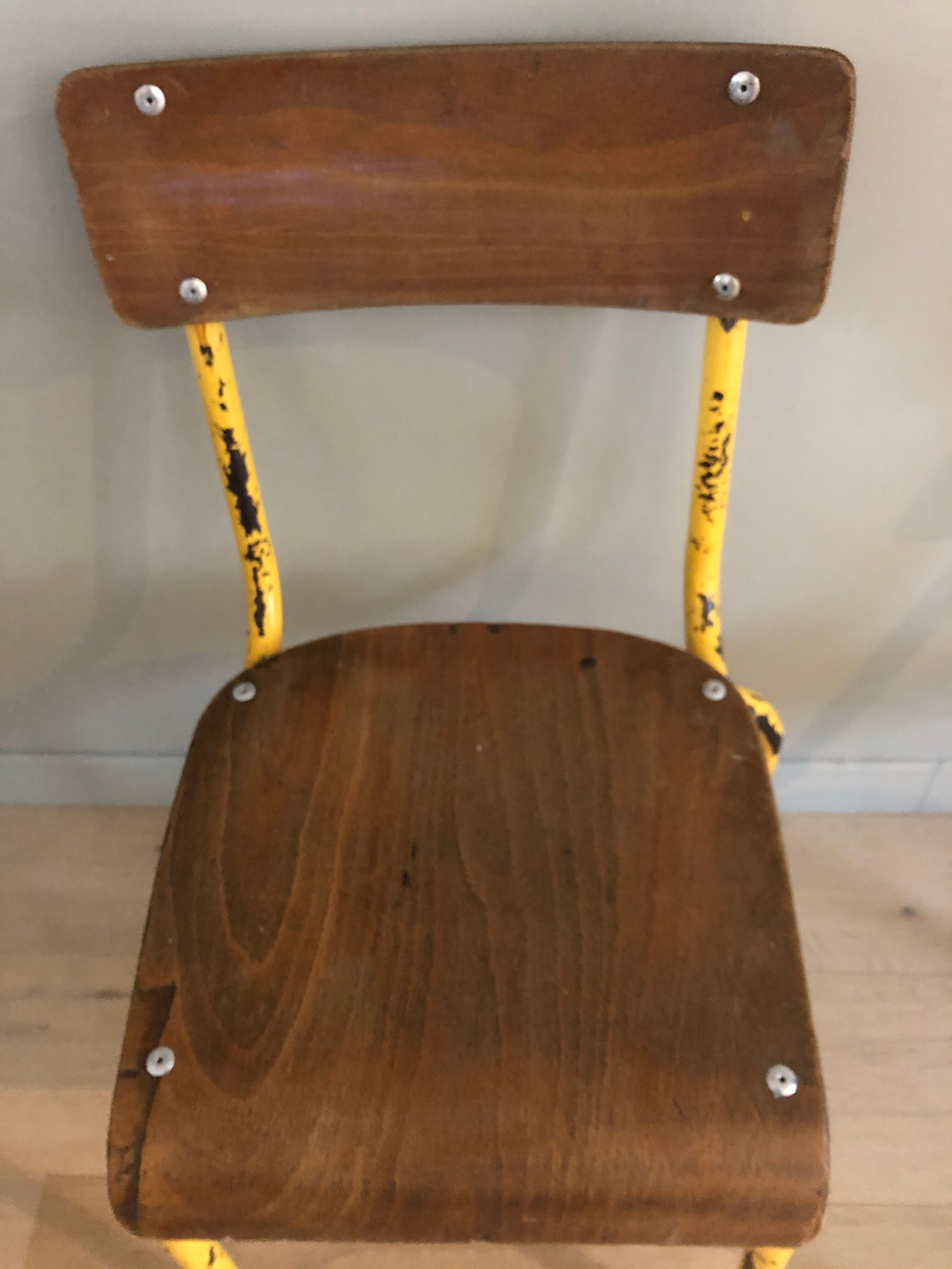 Paire de chaises d'écolier