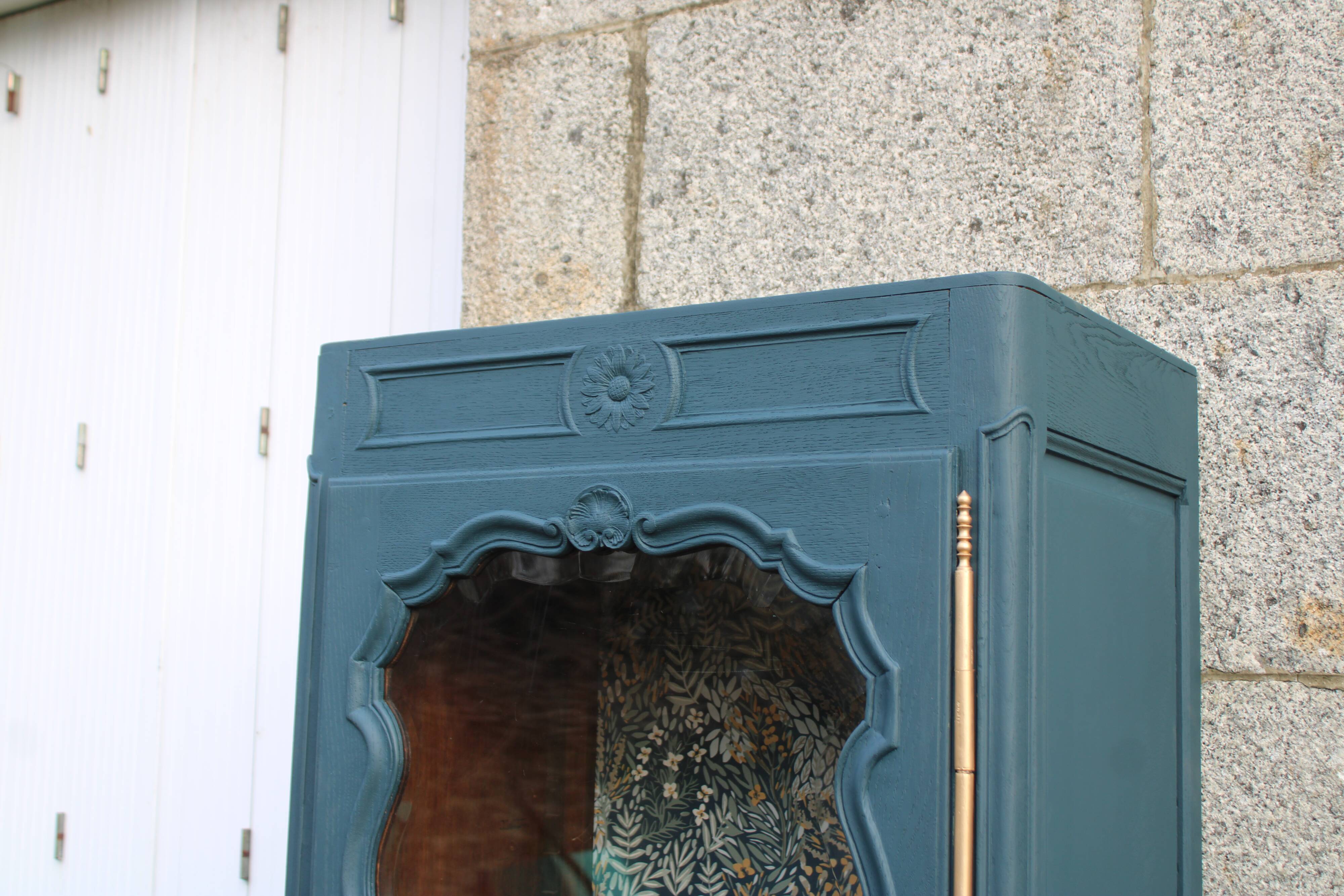Renovated antique display cabinet