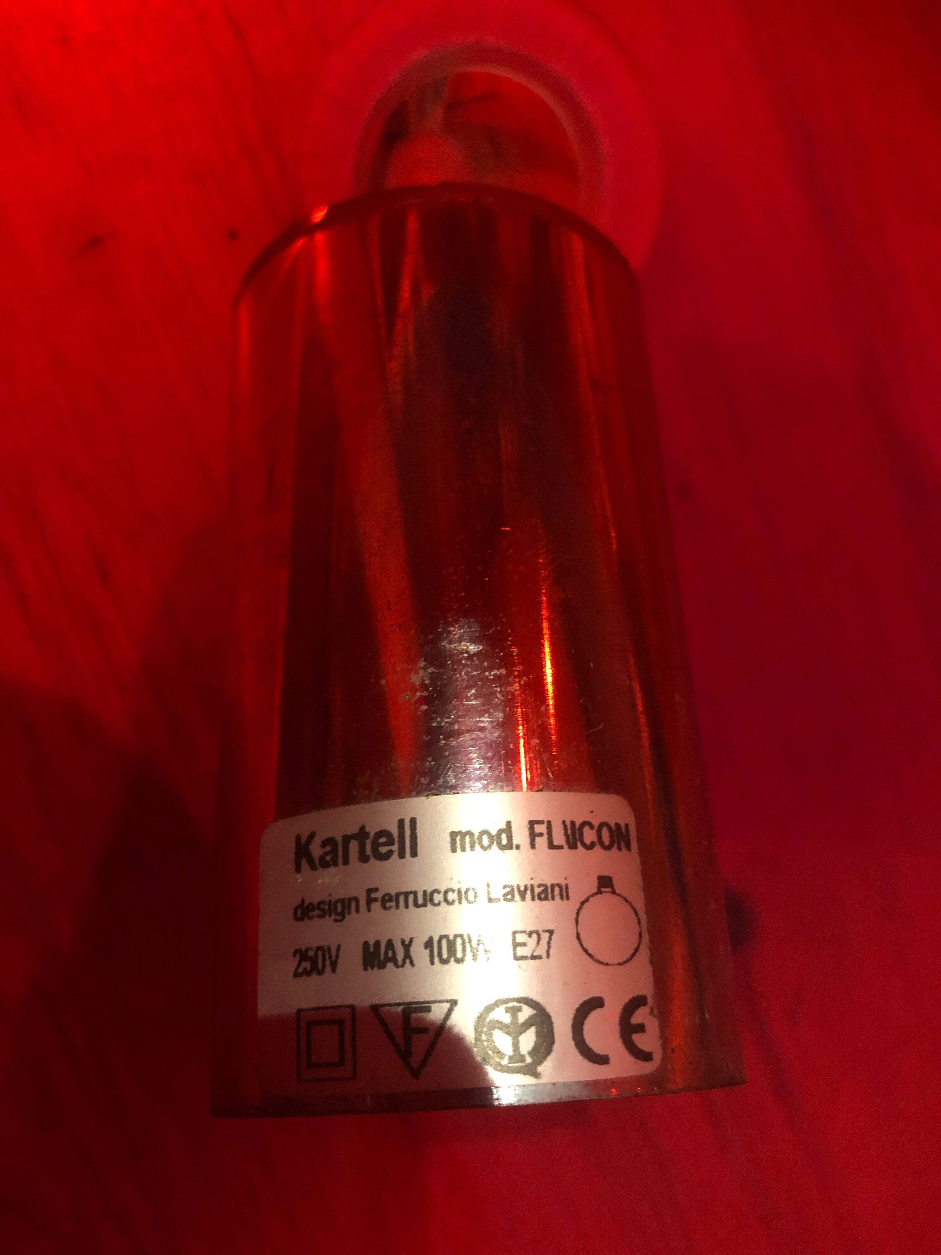 Kartell suspension red bubble