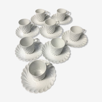 8 Piece porcelain haviland twisted coffee service