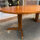 Extendable round table in teak from the 60s with two extensions