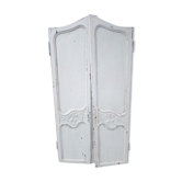 Pair old weathered doors height 154 cm