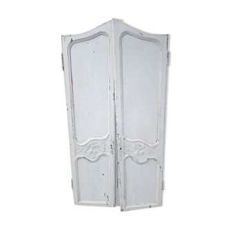 Pair old weathered doors height 154 cm