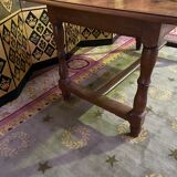 Farmhouse table with cross in oak 19th