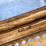 Rocking chair Thonet en bois courbé et cannage