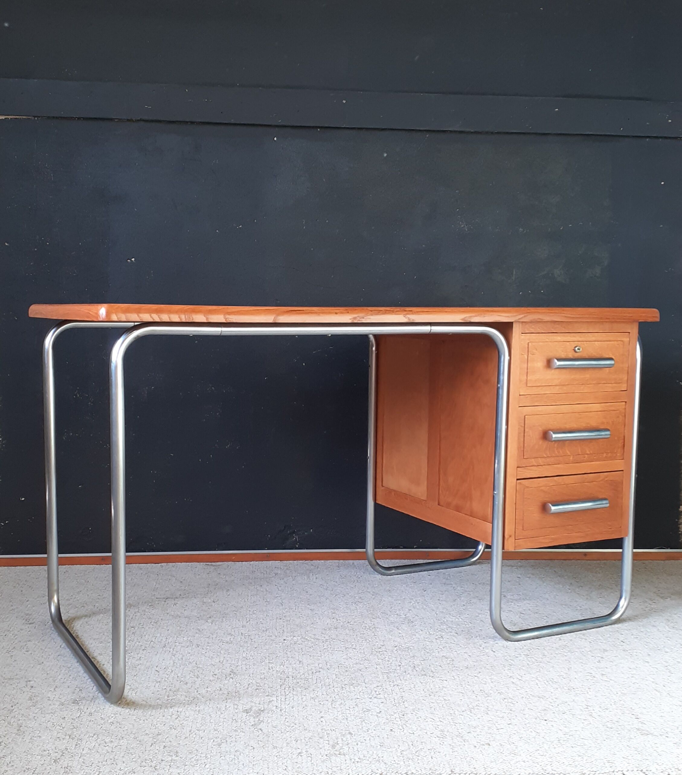 Tubular desk and bauhaus chair circa 1930