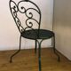 Chaise de jardin en fer forgé 1900