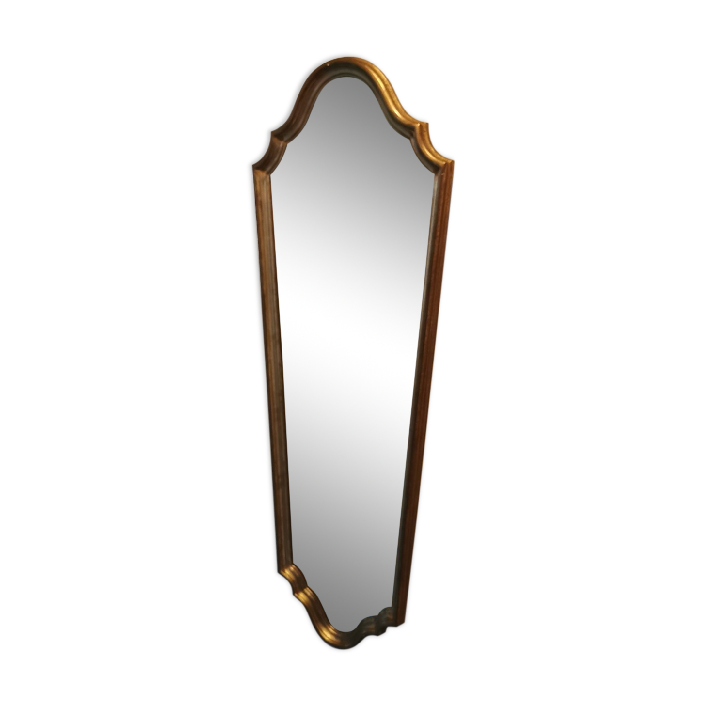 Long gilded mirror Louis XV style, 95x35 cm
