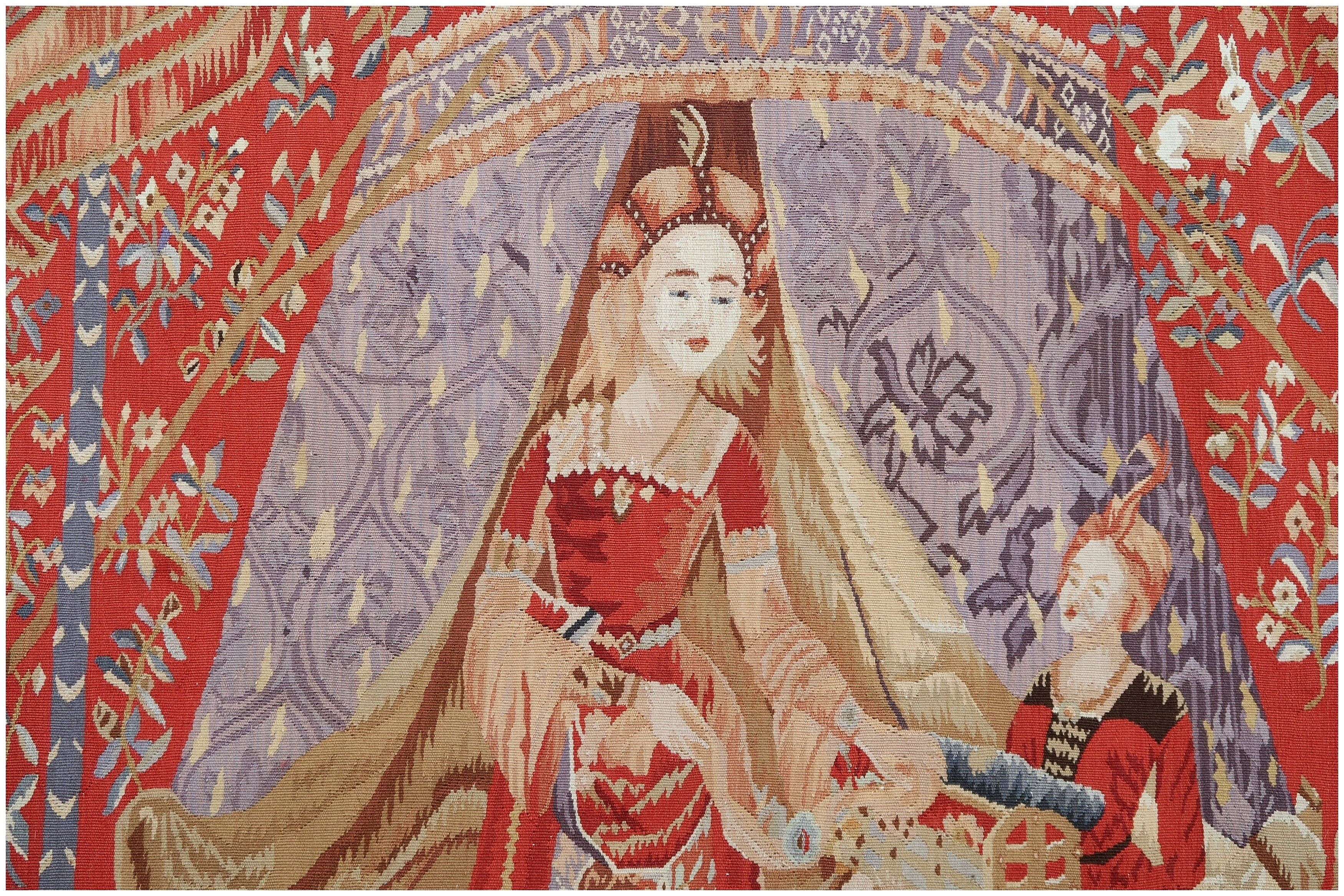 Chinese tapestry "La Dame a la Licorne" 20th century
