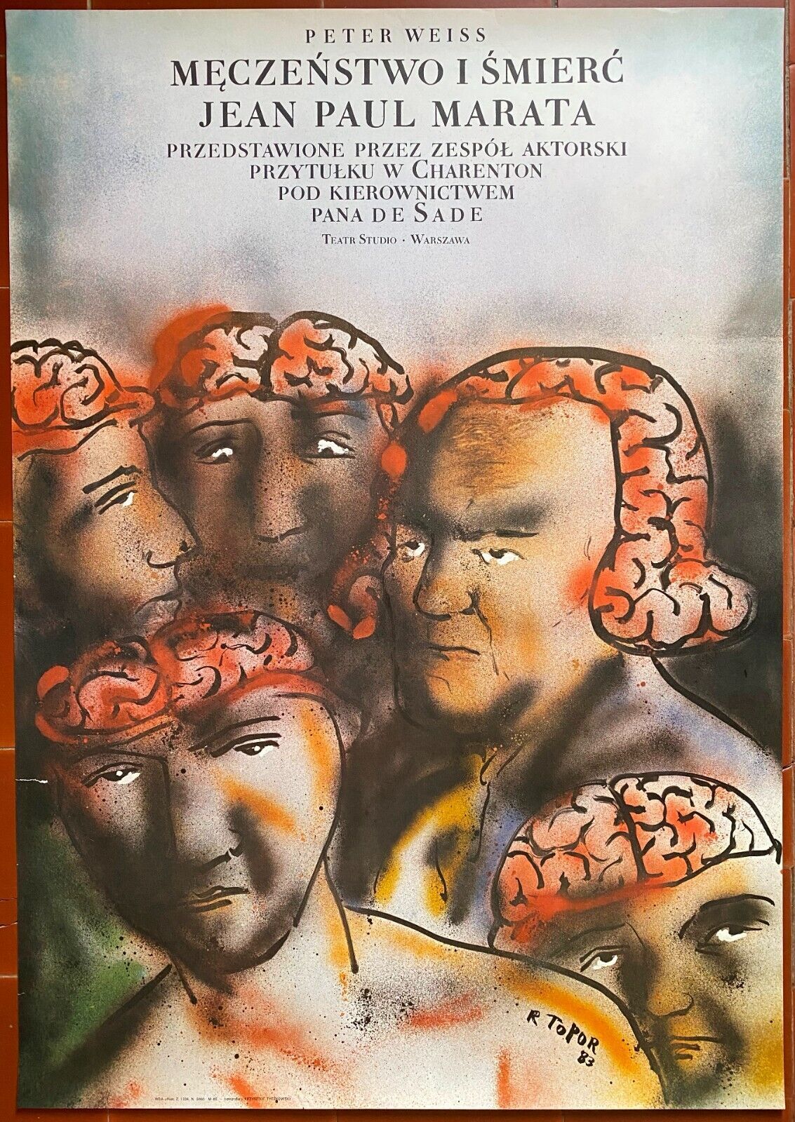 Affiche polish theater Assassination of Marat 1983