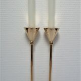 Pair of solid brass candle holders 80