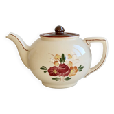 Vintage pouring teapot in Longchamp earthenware, Agen model.