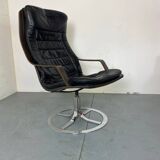 Chaise pivotante suédoise du milieu du siècle de Göte Möbler, années 1970