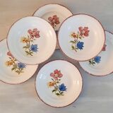 Hollow earthenware plates from Saint Amand Ceranord Vintage Maïté Model