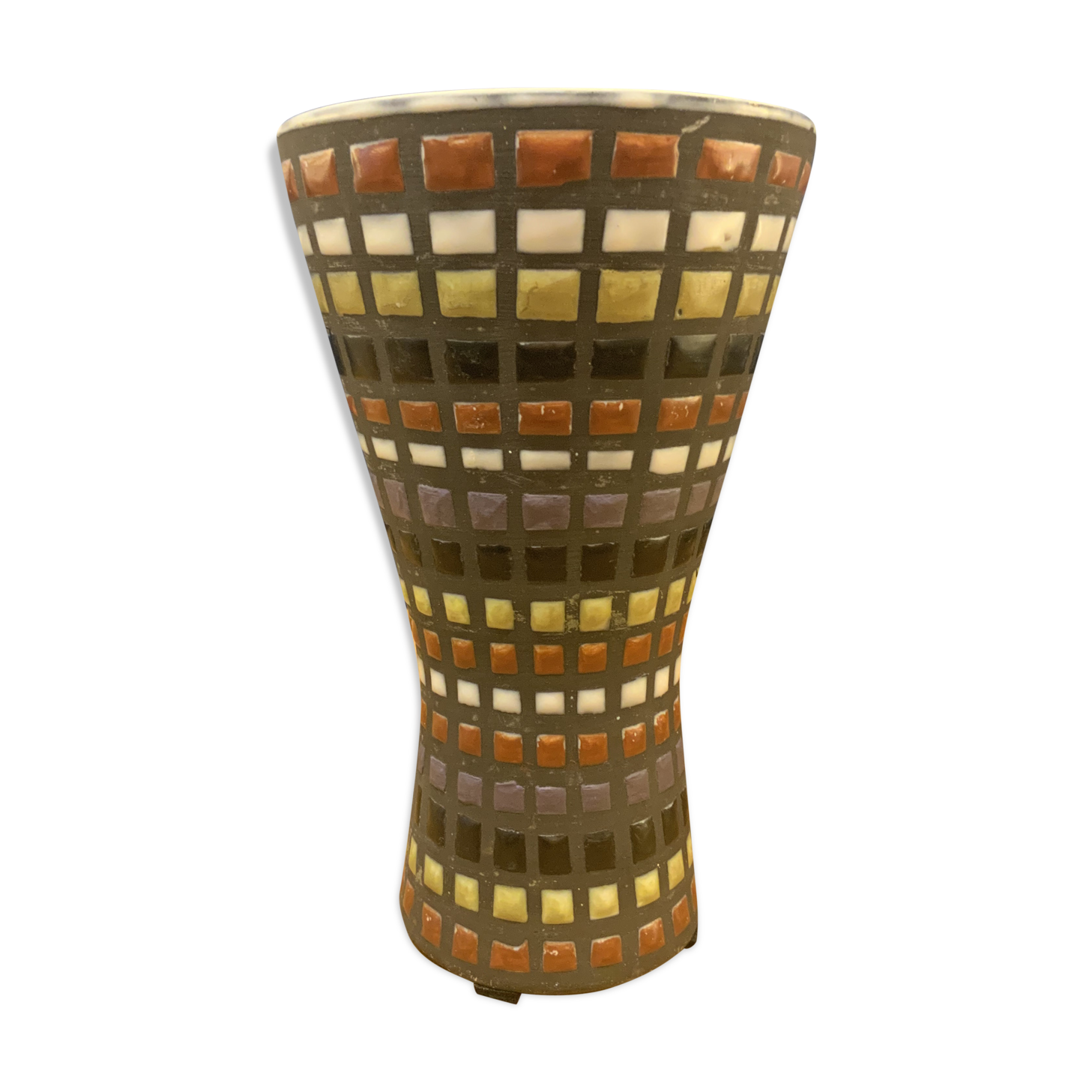 Very nice vase by Roger Capron with grid décor