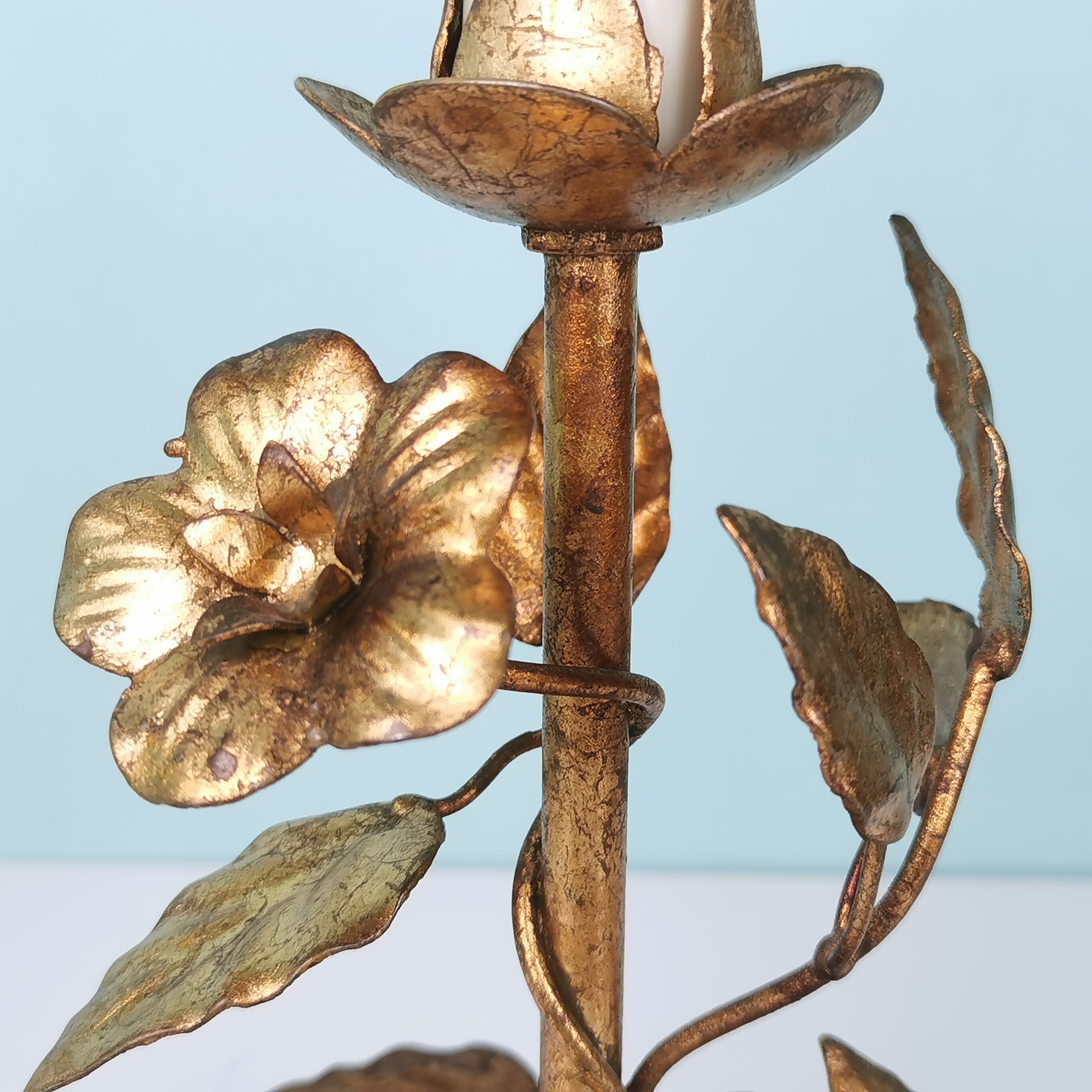 Paires de lampes "fleurs" italiennes