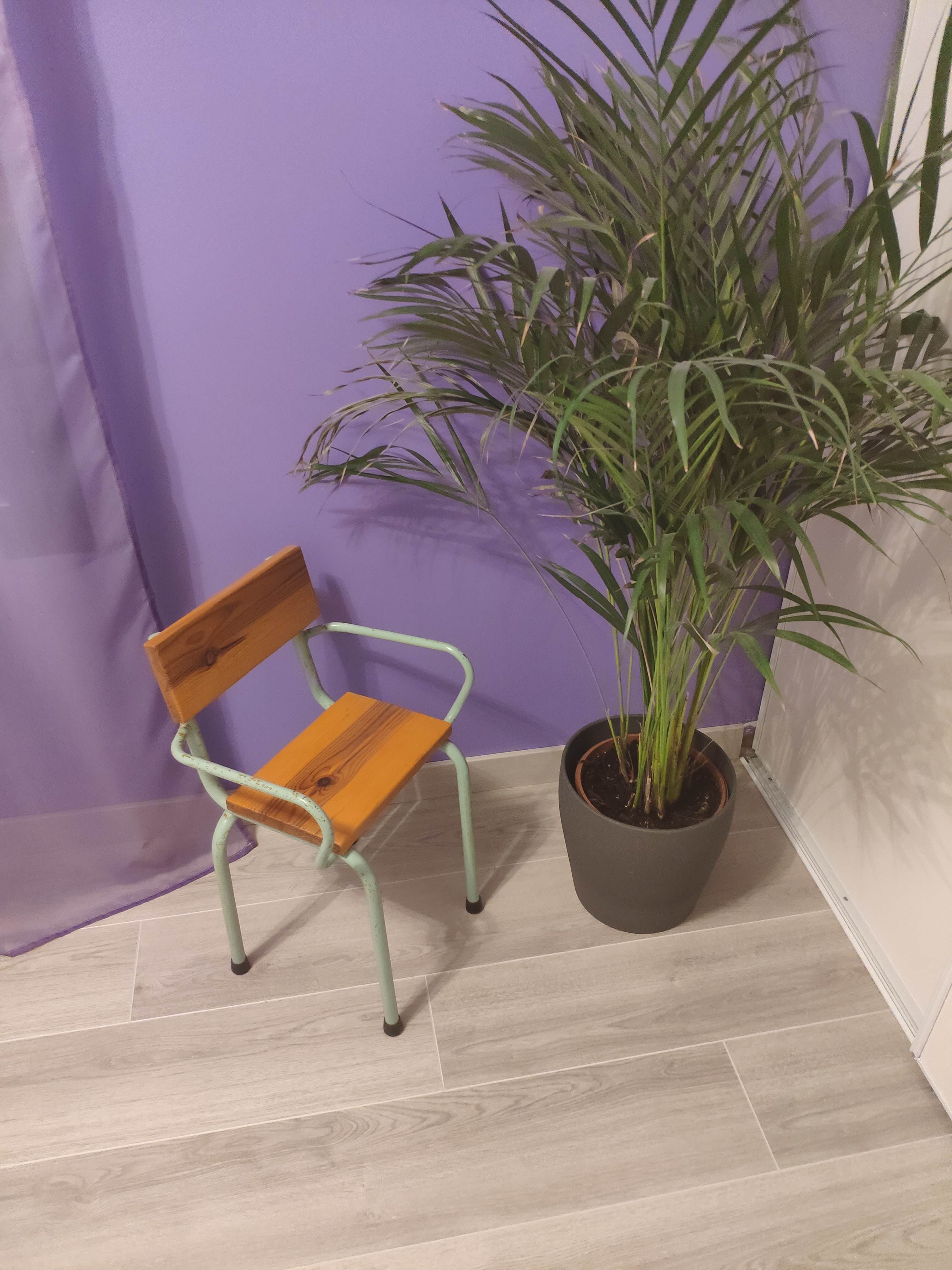 Fauteuil d'école enfant vintage années 50