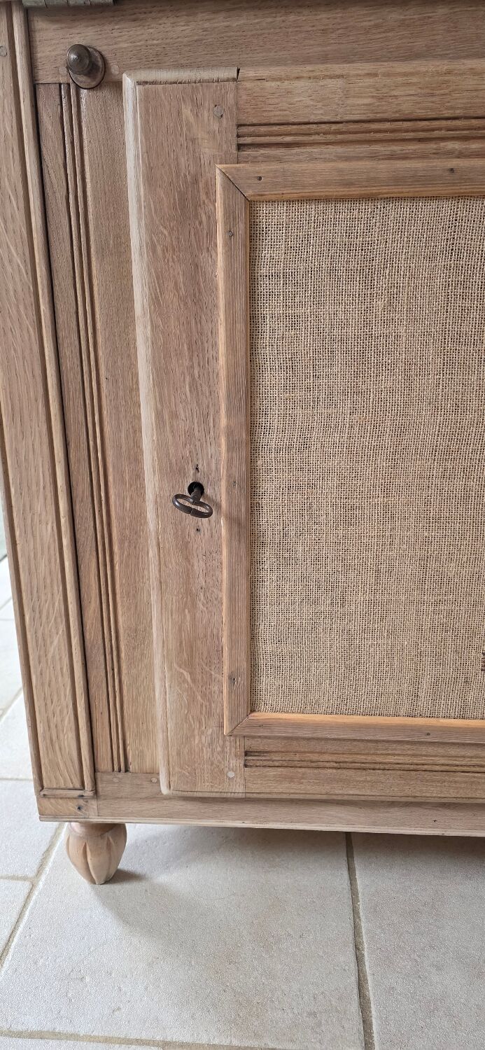 Vintage raw oak secretary