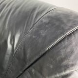 Postmodern leather and chrome sofa, c.1970