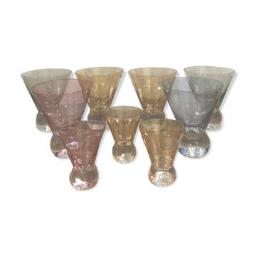 Lot of iridescent glasses from the 1950s