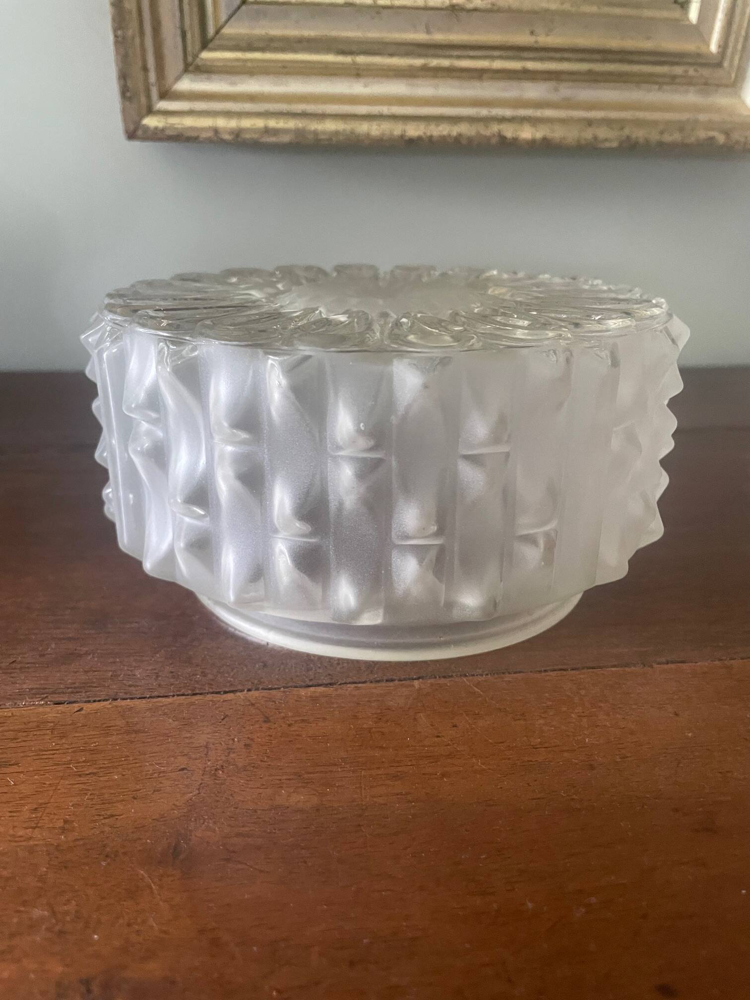 frosted glass ceiling light from the 40s and 50s