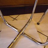 2 Scandinavian Style Stools in Formica and Chrome Steel, 1950s-60s