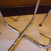 2 Scandinavian Style Stools in Formica and Chrome Steel, 1950s-60s