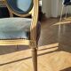 Lot de 2 fauteuils et 4 chaises style Louis XVI dossier Mongolfière