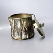 Abalone shell & alpaca jar, Mexico, 1970s