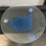 Empty vintage pocket in frosted glass signed