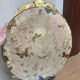 Miroir oval en bois doré 70x49cm