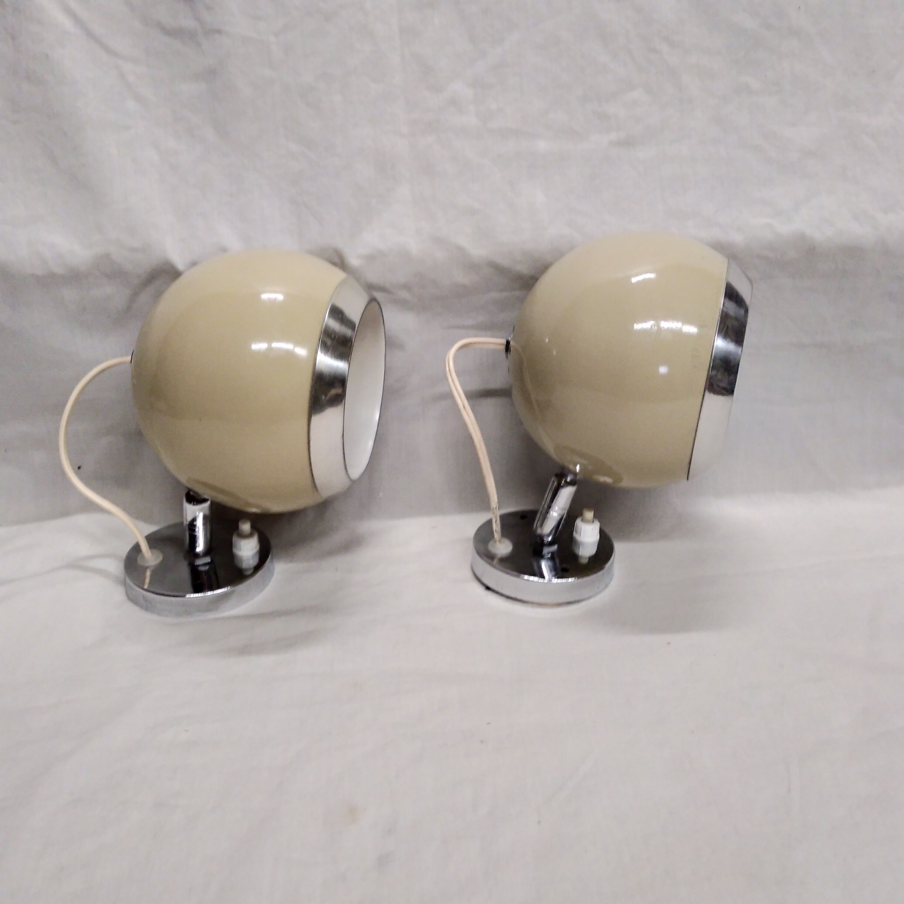 Pair of eyeball wall light  1950