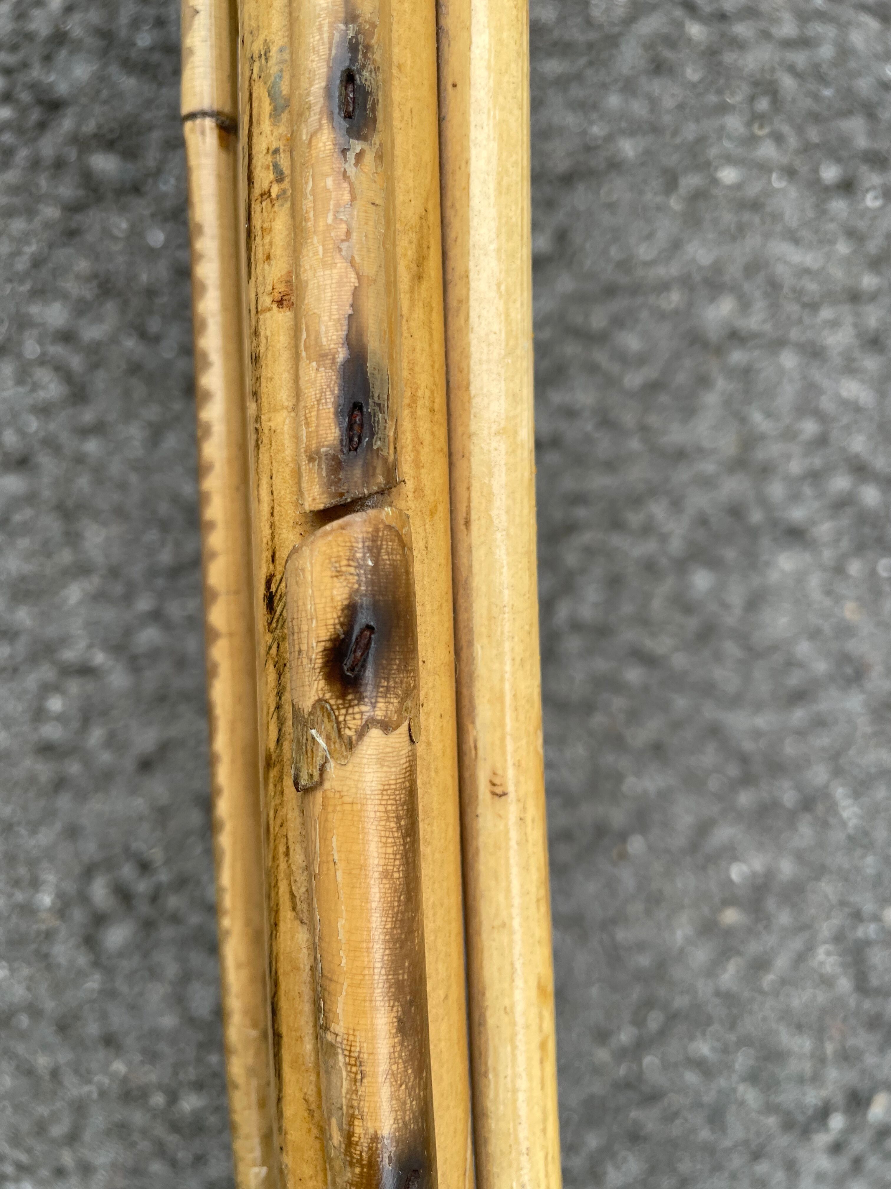 Vintage rattan wall shelf