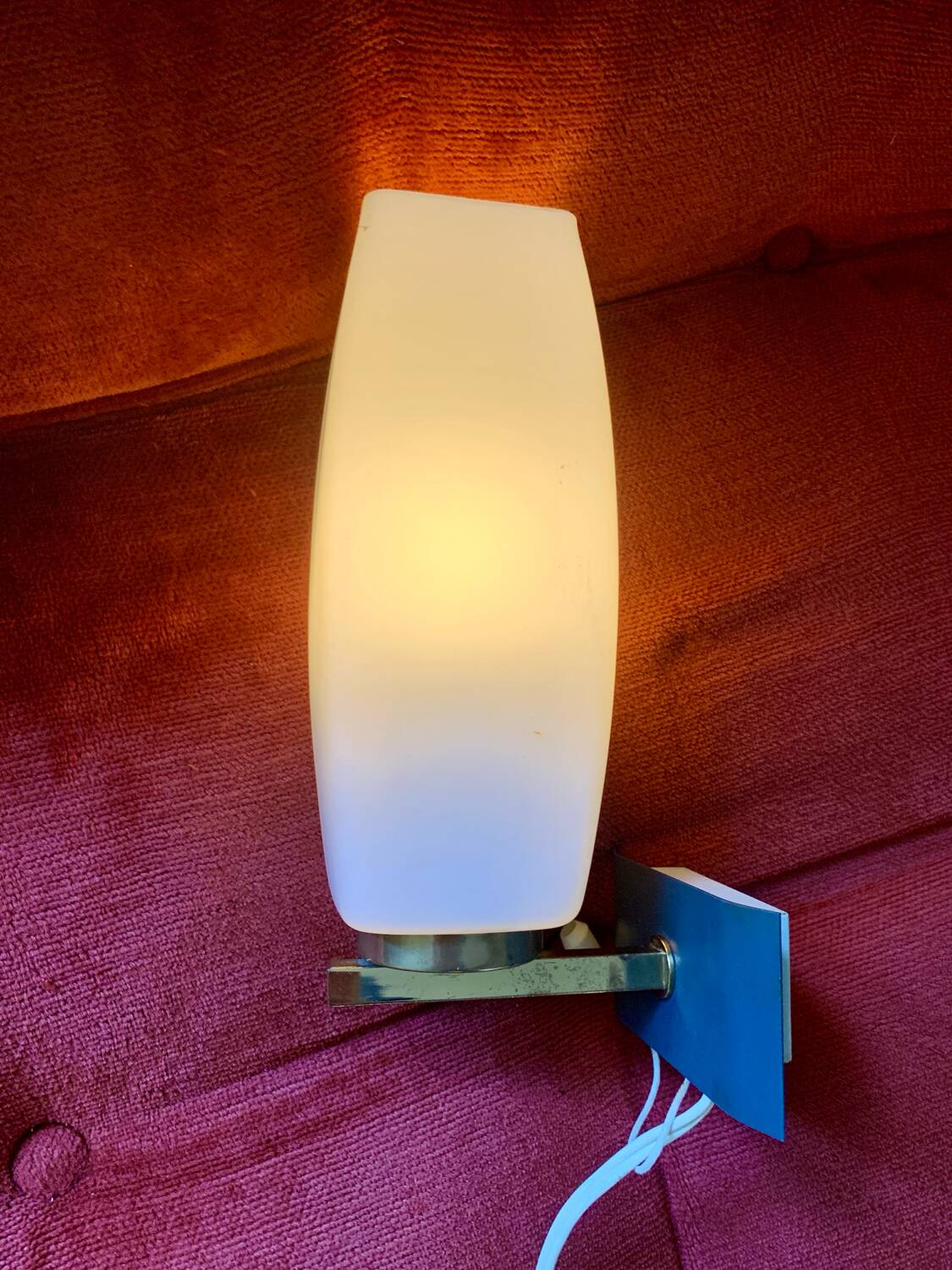 Glass and brass wall light 1960