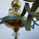 Art Deco brass and glass chandelier
