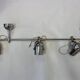 Design adjustable chrome wall or ceiling lamp by Stanislav Indra, 1970s